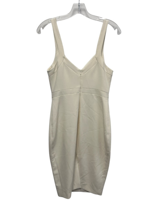 Likely Size 6 Cream White Polyester Blend Sleeveless Darted Below Knee Dress Cream White / 6