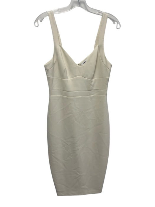 Likely Size 6 Cream White Polyester Blend Sleeveless Darted Below Knee Dress Cream White / 6