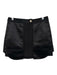 Helmut Lang Size 6 Black Polyester High Rise Fabric Block Satin Pockets Skirt Black / 6