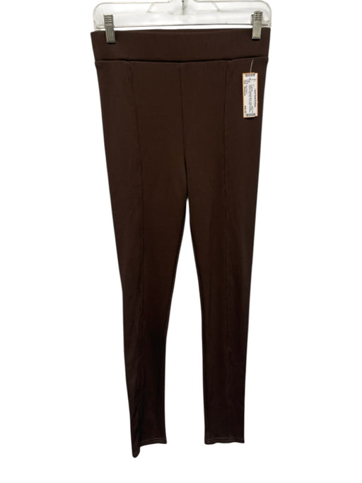 Rag & Bone Size Medium Brown Polyamide Blend Stretch Waist Ribbed Leggings Brown / Medium