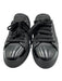Prada Sport Shoe Size 38 Black Leather Glitter Cap Toe Lace Up Low Top Sneakers Black / 38