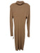 AFRM Size Medium Tan Brown Rayon Blend Long Sleeve Cut Out Ribbed Dress Tan Brown / Medium
