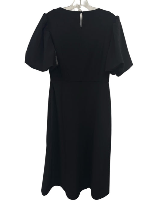 Hill House Size Medium Black Polyester Blend Short Puff Sleeve Maxi Dress Black / Medium