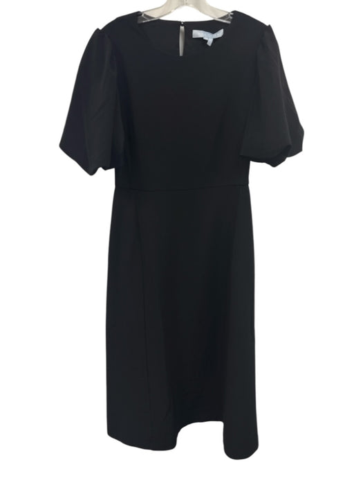 Hill House Size Medium Black Polyester Blend Short Puff Sleeve Maxi Dress Black / Medium