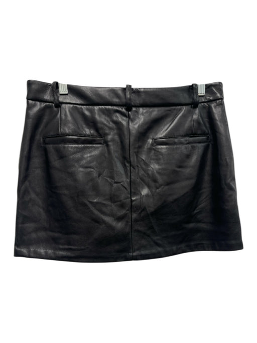 Rails Size 8 Black Faux Leather High Rise Pockets Mini Skirt Black / 8