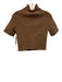 Alexander Wang Size Medium Tan Brown Wool Blend Short Sleeve Mock Neck Sweater Tan Brown / Medium