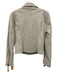 Joie Size Medium Ivory White Lamb leather Long Sleeve Zip Front Tassel Jacket Ivory White / Medium