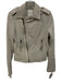 Joie Size Medium Ivory White Lamb leather Long Sleeve Zip Front Tassel Jacket Ivory White / Medium