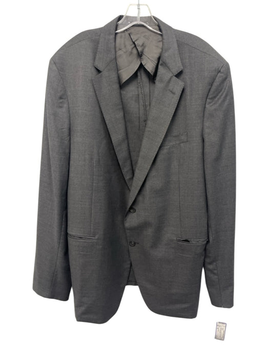 Samuelsohn Dark Gray Wool Solid 2 Button Men's Blazer Dark Gray / 49
