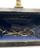 Rebecca Minkoff Black Leather Lizard Embossed Hardcase Optional Strap Clutch Bag Black
