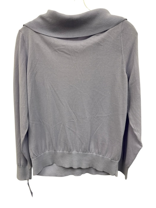 Pearl by Lela Rose Size L Lavender Purple Cotton Blend Long Sleeve Knit Top Lavender Purple / L