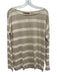 Loro Piana Size 42 Cream White & Beige Flax Linen Long Sleeve Striped Top Cream White & Beige / 42