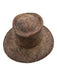 Summer Rules by Firethorn Maroon Brown Straw Woven Wide Brim Sun Hat Maroon Brown