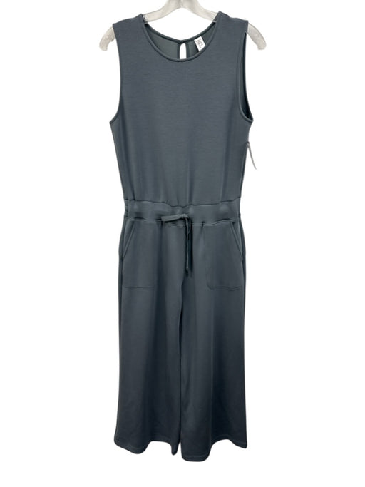 Spanx Size M Slate Blue Modal Blend Sleeveless Drawstring Waist Jumpsuit Slate Blue / M