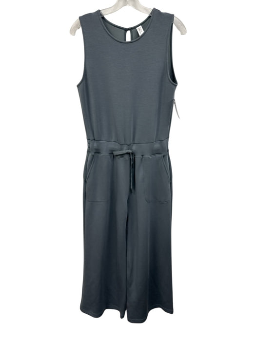 Spanx Size M Slate Blue Modal Blend Sleeveless Drawstring Waist Jumpsuit Slate Blue / M