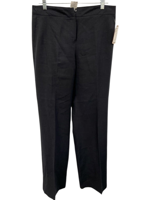 Max Mara Size 10 Black Linen Trouser Wide Leg High Waist Pants Black / 10