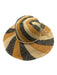 Goorin Bros Beige, Black & Yellow Paper Woven Swirl Round Bow Detail Hat Beige, Black & Yellow / Medium
