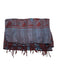 No Brand Blue & Burgundy Silk Tassles Floral scarf Blue & Burgundy