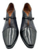Hispanitas Shoe Size 40 Black Leather Block Heel Pointed Toe Strap V Ankle Shoes Black / 40