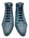John Fluevog Shoe Size 10.5 Blue Leather Pointed Toe Ankle Boot Laces Shoes Blue / 10.5