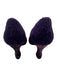 John Fluevog Shoe Size 10 Purple Tweed Floral Kitten Heel Pointed Toe Shoes Purple / 10