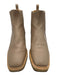 LOQ Shoe Size Est 9.5 Brown Leather Ankle Bootie Square Toe Booties Brown / Est 9.5