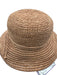 Kaminski Pink Beige Raffia Woven Rope Detail Round Sun Hat Pink Beige