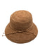 Kaminski Pink Beige Raffia Woven Rope Detail Round Sun Hat Pink Beige