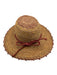 Helen Kaminski Tan, Orange & Red Raffia Woven Stripe Bow Detail Sun Hat Tan, Orange & Red