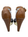 Sesto Meucci Shoe Size 10 Black, Beige & Cream White Leather Upper Wedge Sandals Black, Beige & Cream White / 10
