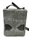 Derek Lam 10 Crosby Black & Aqua Blue Leather Lizard Print Flap Top Bag Black & Aqua Blue / One Size