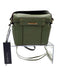 Rebecca Minkoff Olive Green & Black Leather Zip Detail Magnetic Snap Closure Bag Olive Green & Black