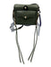 Rebecca Minkoff Olive Green & Black Leather Zip Detail Magnetic Snap Closure Bag Olive Green & Black