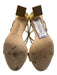 Manolo Blahnik Shoe Size 38 Gold Leather Interlocking Open Toe Mule Sandals Gold / 38