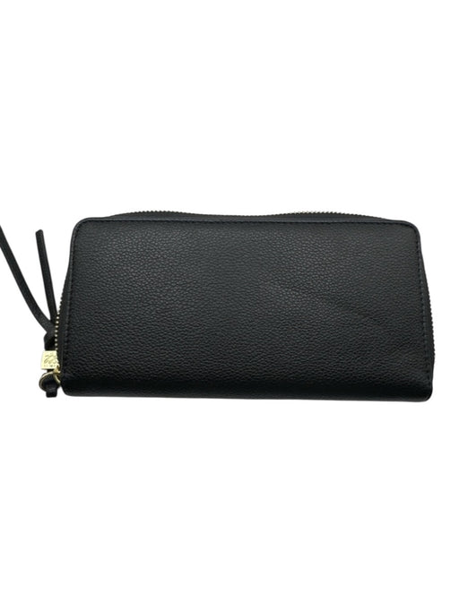 Katie Loxton Black Canvas Gold hardware Inside Pocket Zip Around Wallets Black