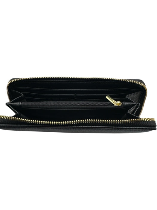 Katie Loxton Black Canvas Gold hardware Inside Pocket Zip Around Wallets Black