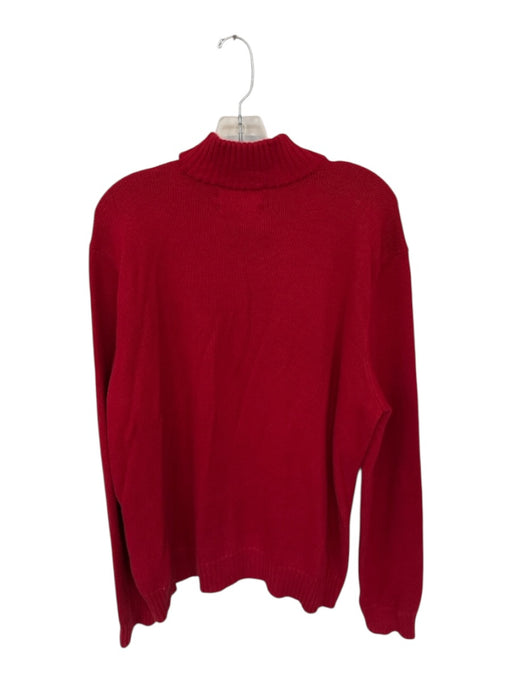 Polo Ralph Lauren Size XL Red & Navy Cotton Knit Half Zip Men's Sweater Red & Navy / XL