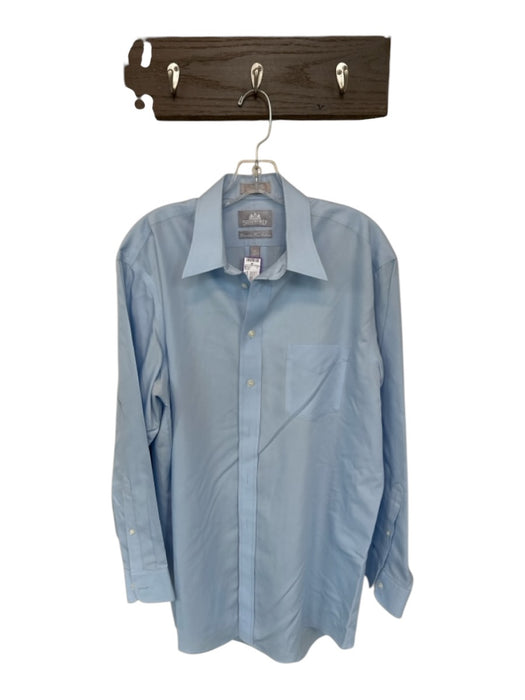 Stafford Size 16 Light blue Cotton Solid Dress Shirt Men's Shirt Light blue / 16