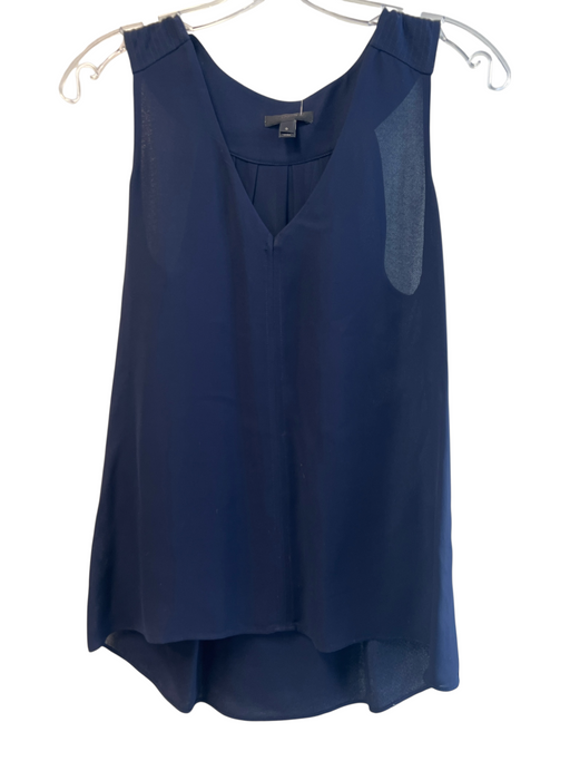 J Crew Size 0 Navy No Fabric Tag V Neck Sleeveless Sheer Overlay Top Navy / 0
