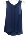 J Crew Size 0 Navy No Fabric Tag V Neck Sleeveless Sheer Overlay Top Navy / 0