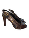 Tory Burch Shoe Size 7 Brown Leather Alligator Embossed Gold Hardware Shoes Brown / 7