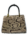 Koret Black & Beige Genuine Leather Reptile Scale Gold Hardware handbag Bag Black & Beige / Small