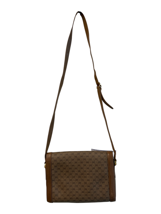 Gucci Brown Leather Gold hardware Gucci Monogram Envelope Cross Body Bag Brown / S