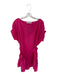 Inclan Studio Size S Pink Linen Mini Tie belt Cuff Sleeve Ruffle Bottom Dress Pink / S