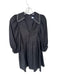 Hunter Bell Size S Black & White Linen Blend Mini Collar Puff Sleeve Dress Black & White / S