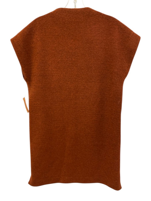 Madewell Size XS/S Rust Brown Cap Sleeve Zip Shoulder Pockets Dress Rust Brown / XS/S