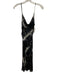 Diane Von Furstenberg Size 2 Black & White Silk Spaghetti Strap Sheer Dress Black & White / 2