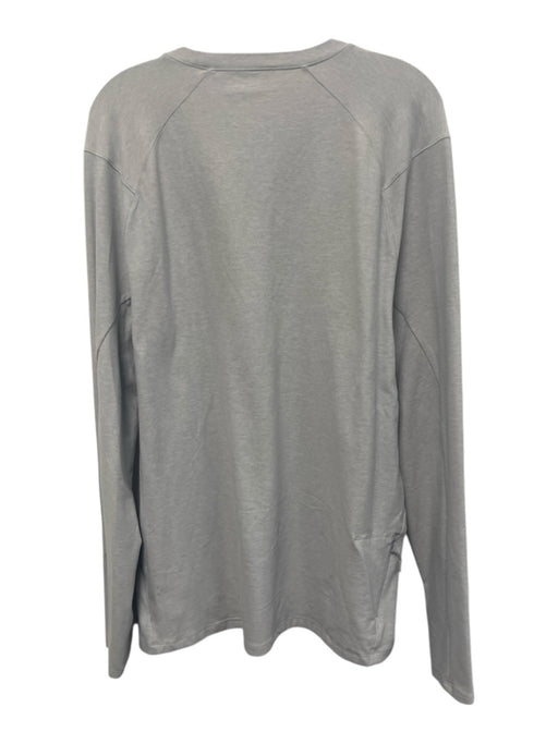 Lululemon Size Est L Light Gray Synthetic Solid Athletic Men's Long Sleeve Shirt Light Gray / Est L