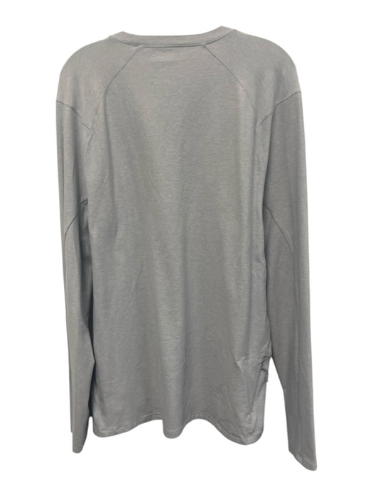 Lululemon Size Est L Light Gray Synthetic Solid Athletic Men's Long Sleeve Shirt Light Gray / Est L