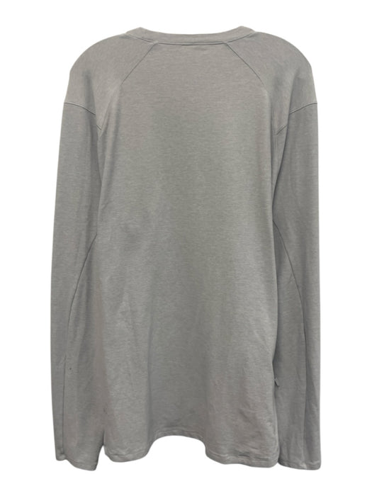 Lululemon Size Est L Light Gray Synthetic Heathered Athletic Long Sleeve Shirt Light Gray / Est L